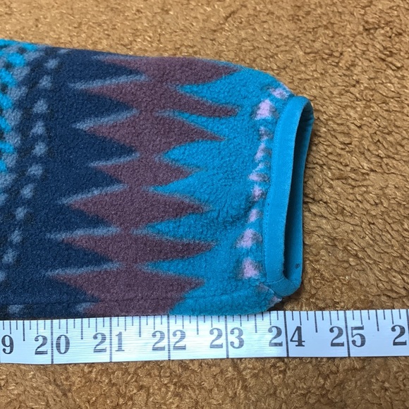 RARE EXC Patagonia Laughing Waters Elwha Blue Synchilla Snap T Fleece Women’s M - Picture 9 of 17
